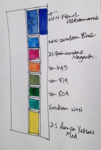 Muji colour swatches